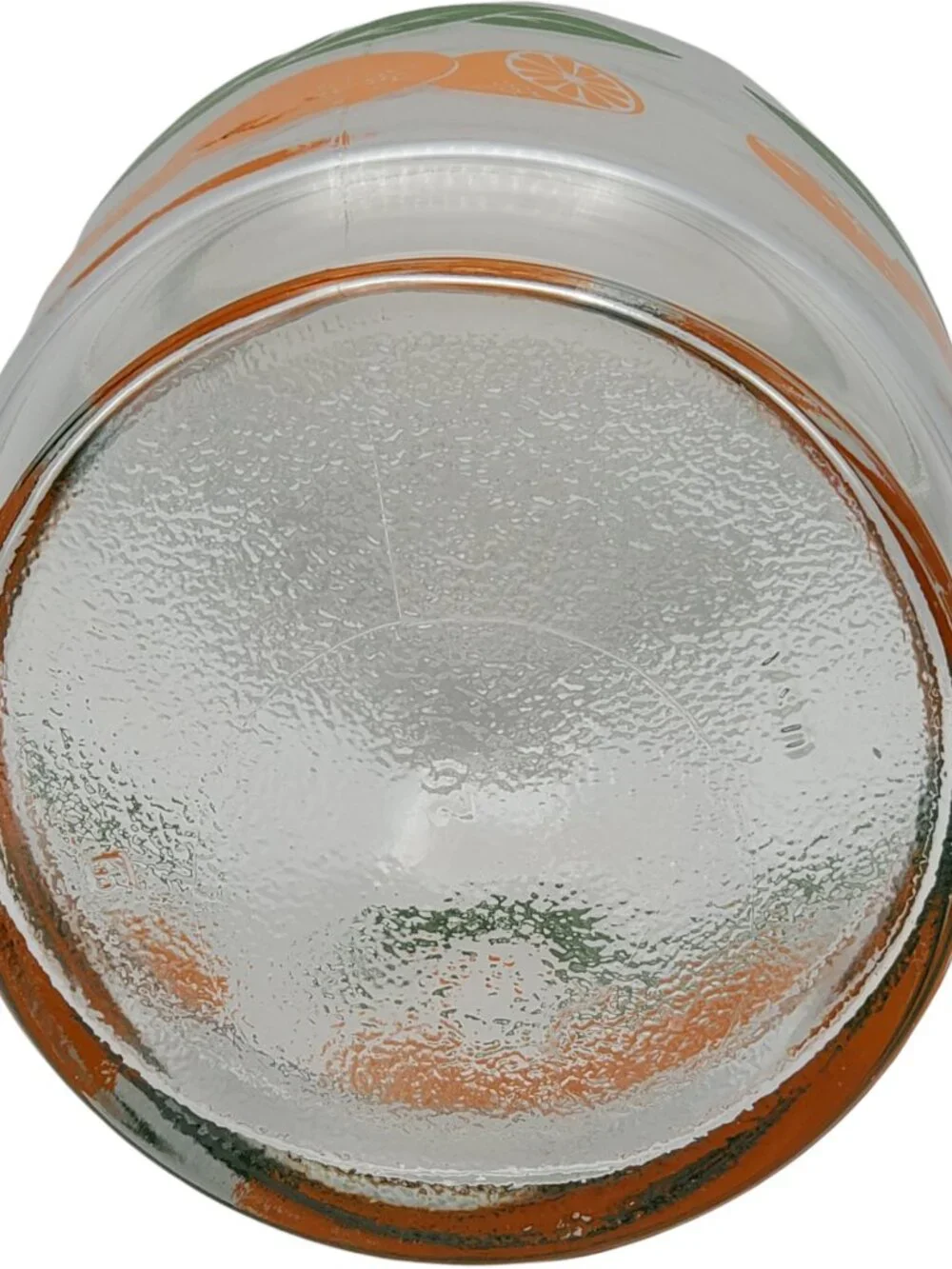 Vintage Anchor Hocking Orange Juice Glass Carafe Decanter Pitcher with Lid 48 oz
